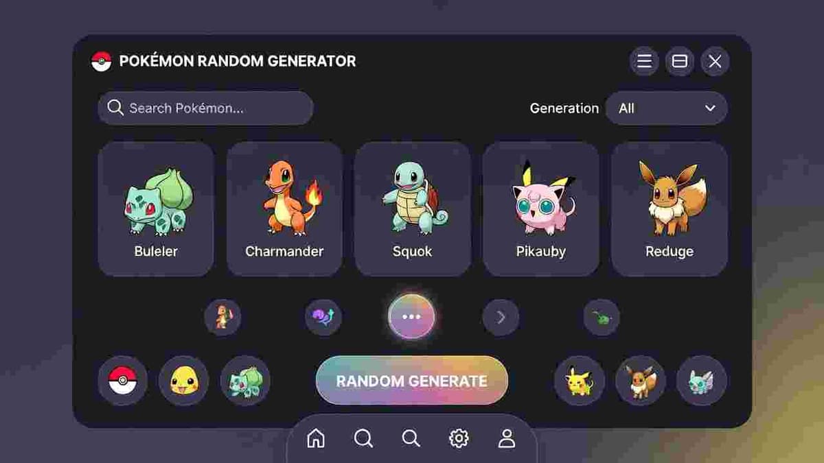 Random Pokémon Generator Tool