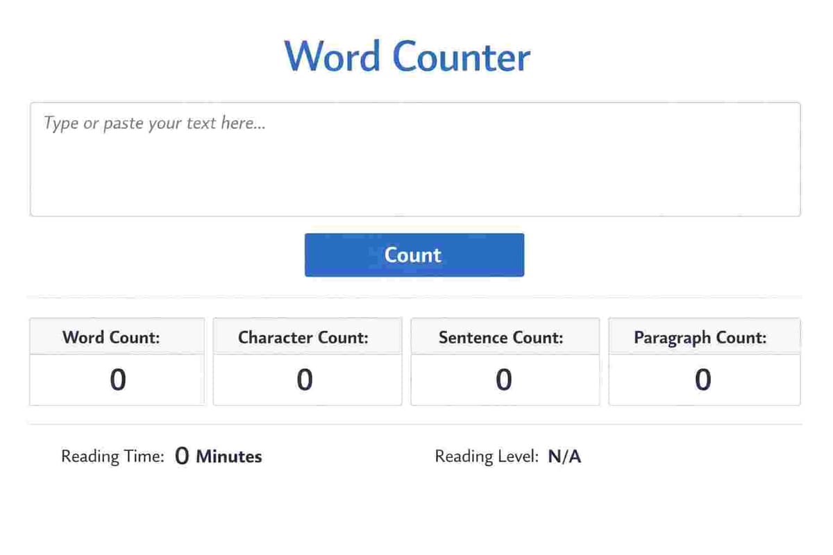 Word Counter Tool