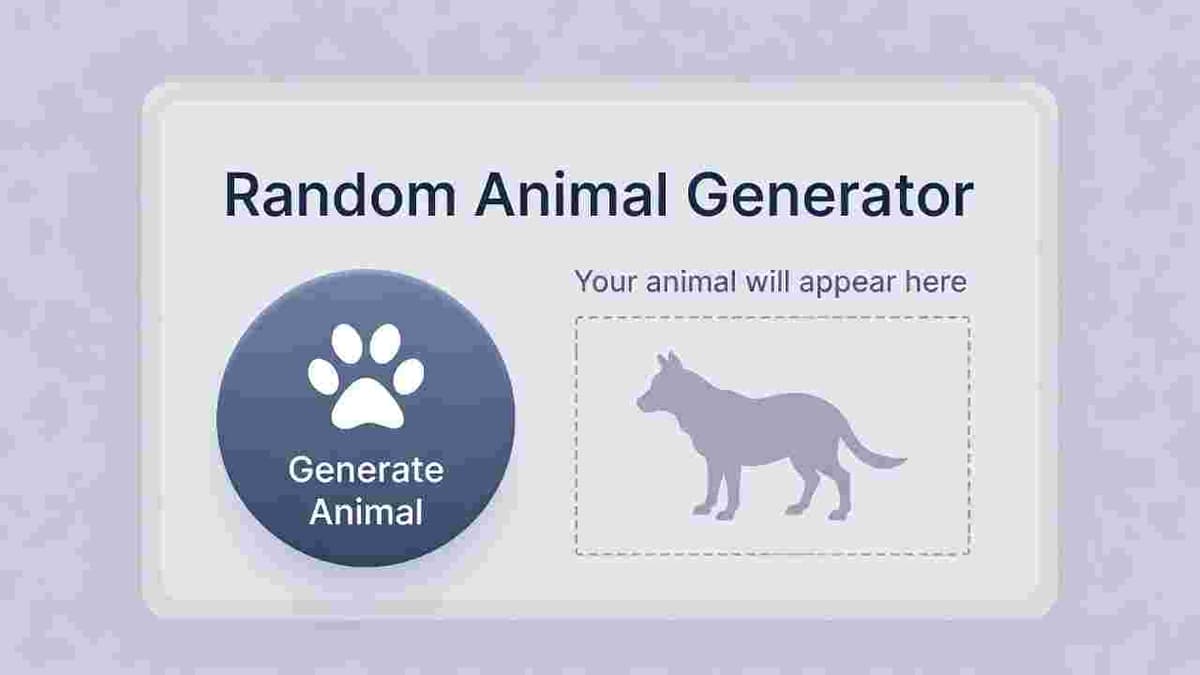 Random Animal Generator Tool